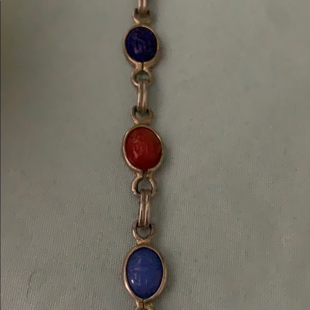 Vintage scarab jeweled bracelet - Picture 3 of 8